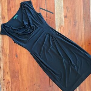 Ralph Lauren Elegant Black Midi Dress